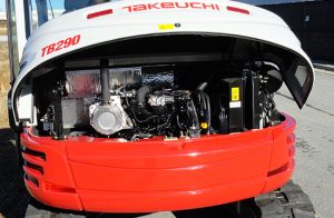 TB290 Rear Service Hood Open