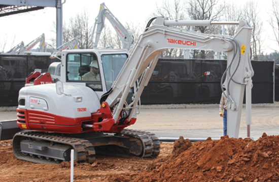 TB290 digging trench for water lines