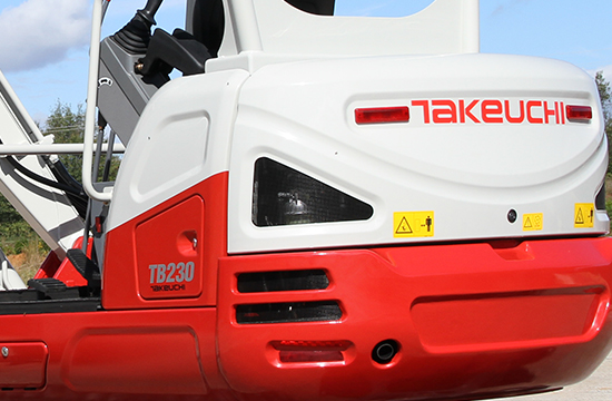 TB230 Rear of the machine protection