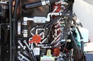 Hydraulic lines inside of the TB250-2