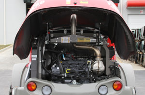 Opened Hood of TW80 Series 3 Wheel Loader