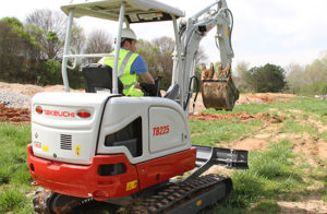 TB225 rear left of the machine