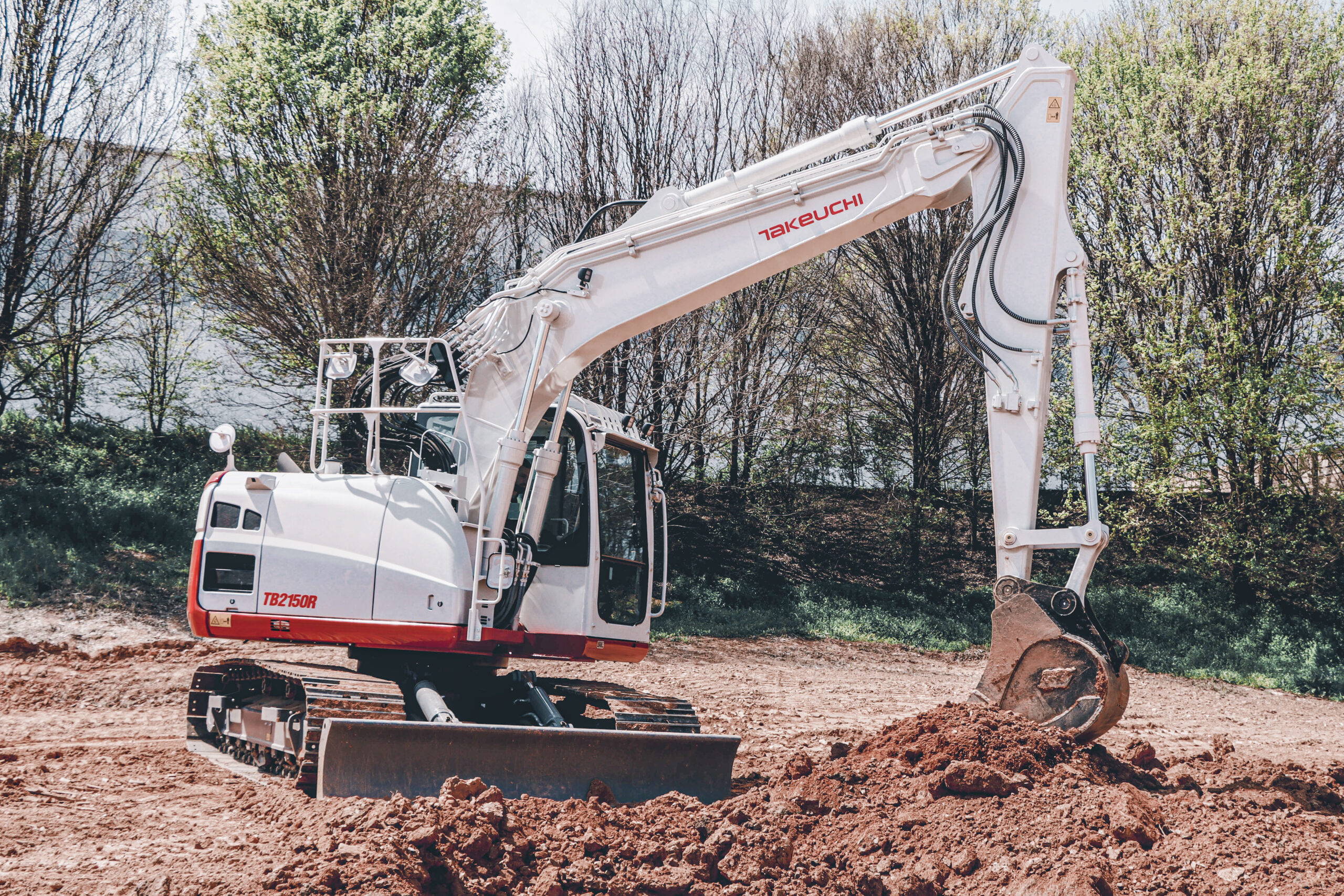 Takeuchi TB2150R Compact Excavator Digging