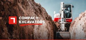 Compact Excavator Marquee for Rental Landing Page